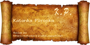 Katonka Piroska névjegykártya